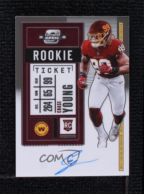 2020 Panini Contenders Optic Ticket RPS Chase Young #102 Rookie Auto RC