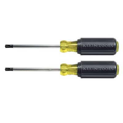 Klein Tools 32378 4in Combo Tip Screwdriver Set #1 #2 Cushion-Grip Made USA