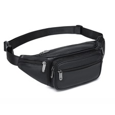 Genuine Leather Fanny Pack/Waist Bag/Organizer with Adjustable Belt, Multiple...