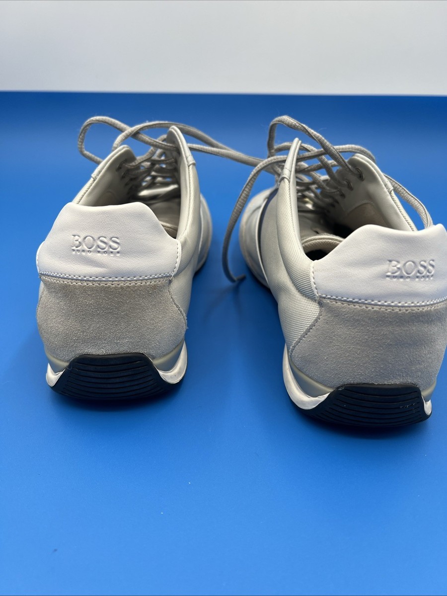 Boss Hugo Boss Men's Gray Saturn Mesh Low Top Sneakers Shoes Size 42 View 6
