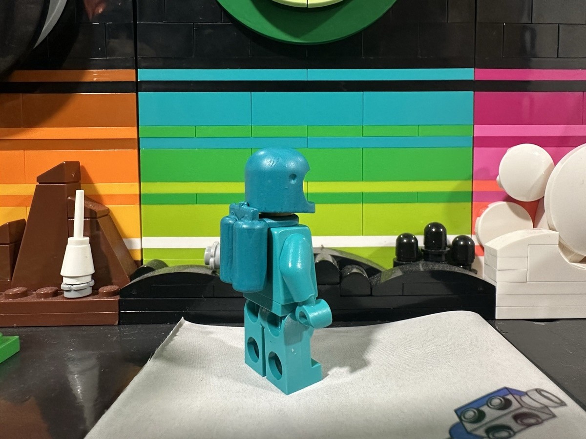 Lego Minifigure Lego Among Us New Color LEGO Bluish Green Spaceman