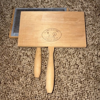2 Clemes & Clemes Curved Back Wool Hand Carders-Great for Spinning or Felting 8''