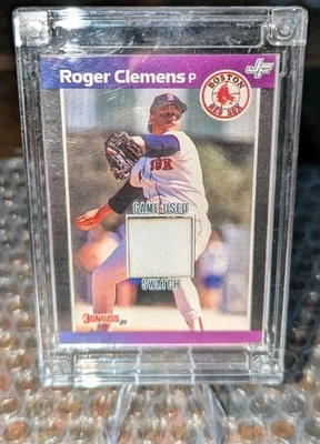 Donruss 89 Roger Clemens P , Bosten Red Sox , Game Used Swatch - Bild 1 von 2