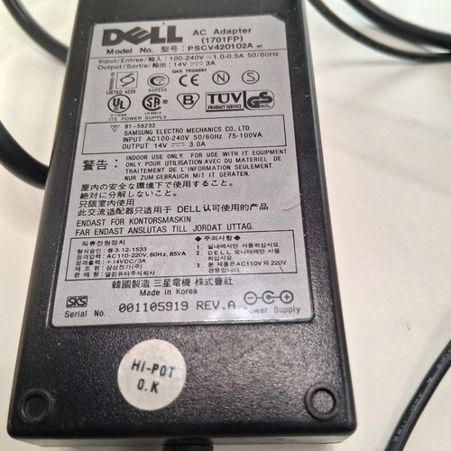 Dell 14V 3A Monitor Netzteil - Modell PSCV420102A (passt 1701FP ETC.) gebraucht