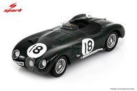 Spark 43LM1953 1:43 Jaguar XK 120 C Le Mans 1953 #18 Modellauto Resin Schwarz