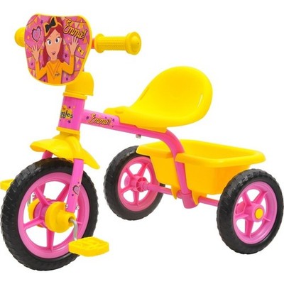 The Waggles Emma Trike with Bucket Yellow n Pink Birthday Christmas Gift