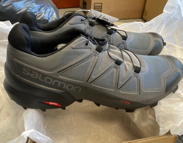 Scarpe da trail running Salomon Speedcross 5 GTX nere Phantom 410429 da uomo taglia US 11