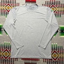 Anetik Gray Long Sleeve Premium Performance UPF 30  T-Shirt Men's Large Golf D6