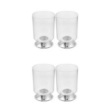 4 pcs Toothbrush Cup for Bathroom: Stainless Steel Drinking Drinking Glasses -