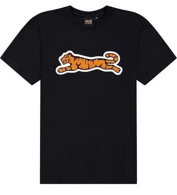 Le TIGRE Mens Flocked Big Tiger Graphic T-Shirt Black 100% Cotton Size Large NWT
