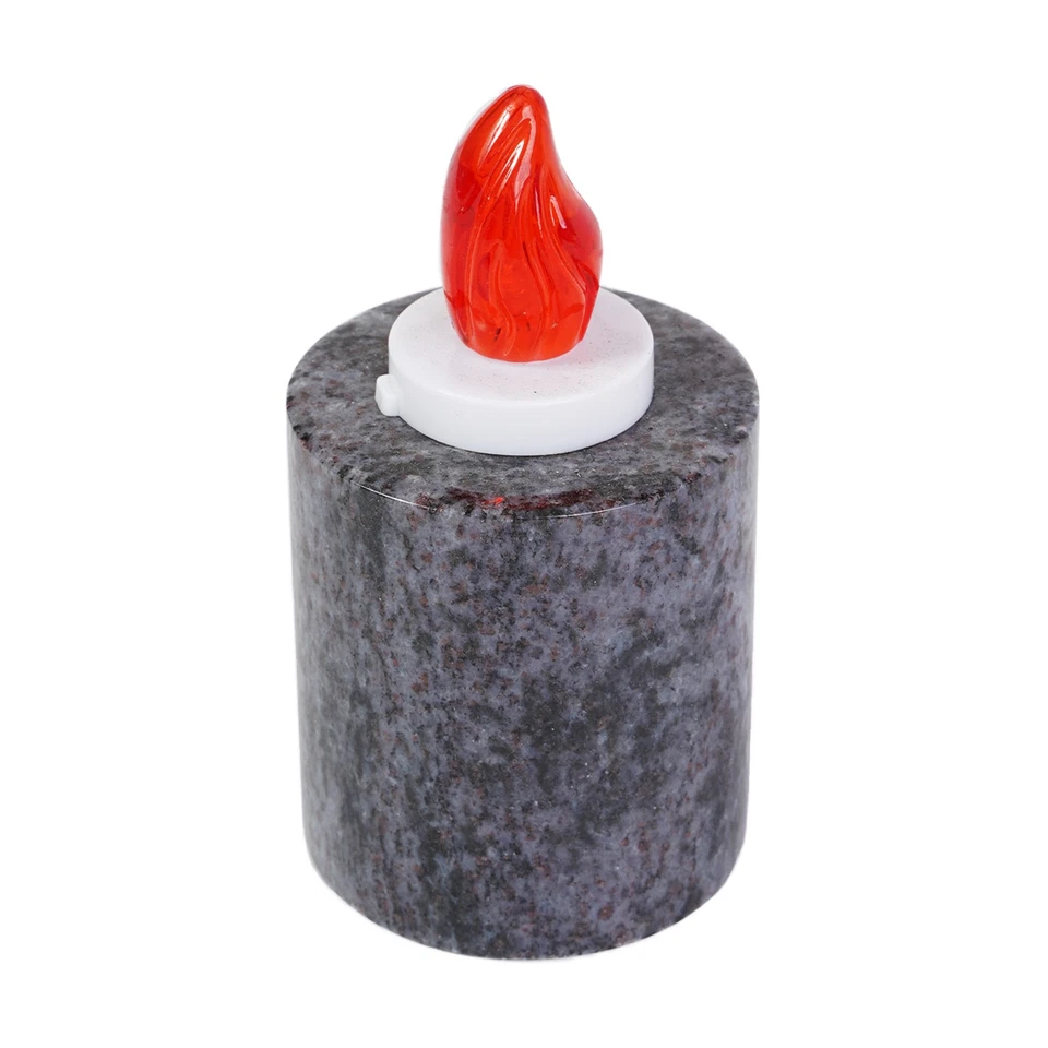 Grab-Set Vase und Kerze aus Granit Orion Grab-Schmuck Blumen-Vase Dekoration - Bild 3 von 3