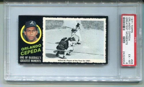 1971 Topps Greatest Moments Orlando Cepeda Atlanta Braves #26 PSA 6