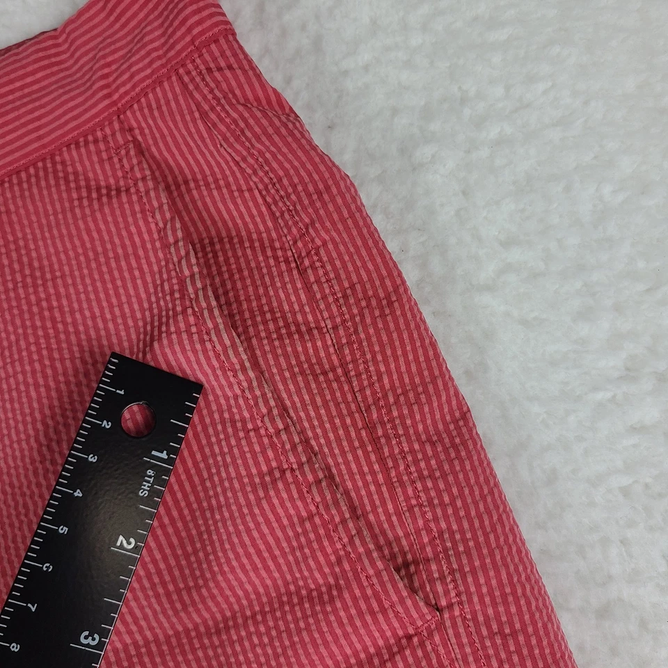 Southern Tide Shorts Mens 34 Red Striped Seersucker 9" Chino Performance Golf * - Image 3 of 4