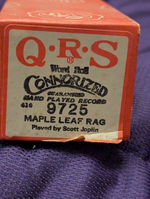 QRS Connorized Maple Leaf Rag Player Piano Roll