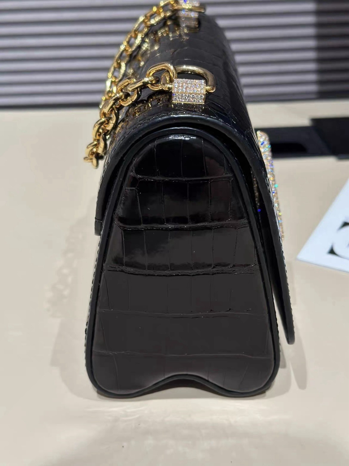 Louis Vuitton Twist Mini Black Croc with Solid 18K Diamond Hardware image 4