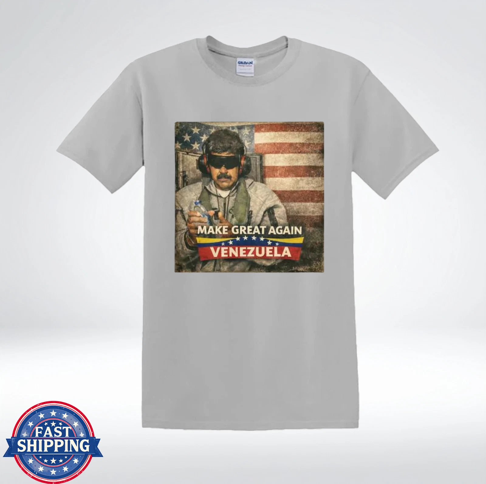Make Great Again Venezuela Political Satire Graphic T-Shirt