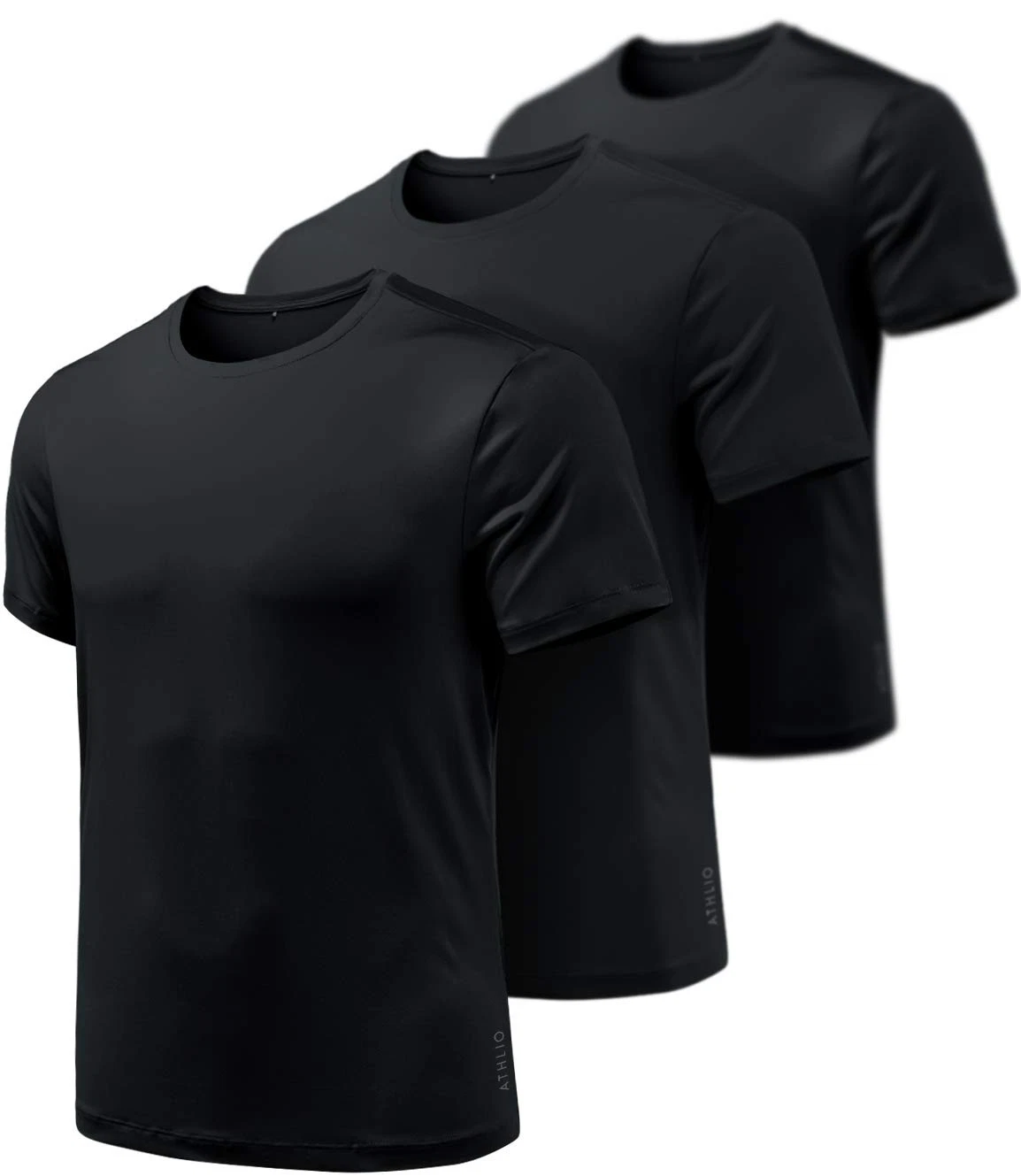 ATHLIO Mens Workout Running Shirts, Sun Protection Quick Dry Athletic Shirts,...