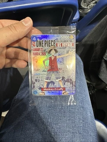 One Piece College Basketball US voyage Trading Card Monkey D Luffy (SEALED)