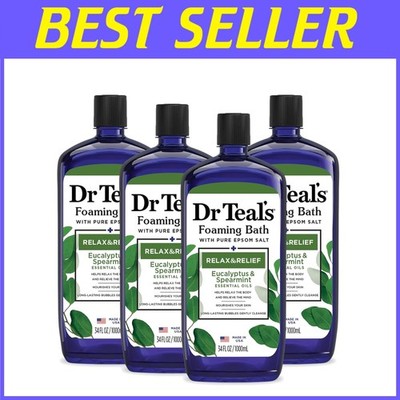 Dr Teal's Eucalyptus & Spearmint Foaming Bath 34 oz x 4 Pack