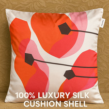 100 Silk Cushion Cover 16x16 Double-Sided Printed Silk Pillowcase