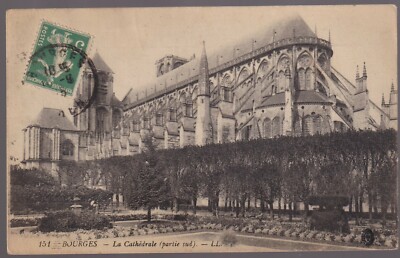 BOURGES 18 Südteil Kathedrale Postkarte geschrieben an Marie Bénard von Herrn GAUDRAT 1915