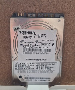 2,5" SATA-Festplatte Toshiba MK6034GSX -  60 GB