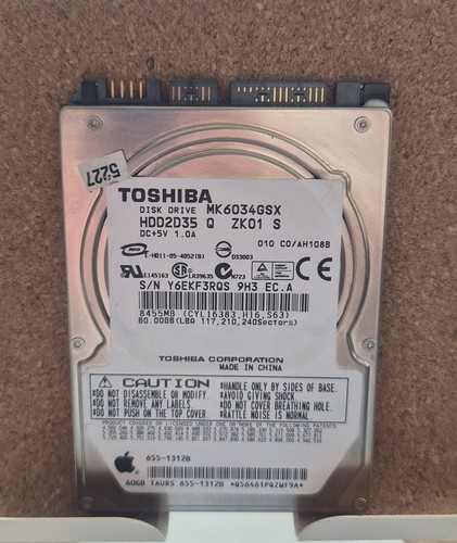 2,5" SATA-Festplatte Toshiba MK6034GSX -  60 GB