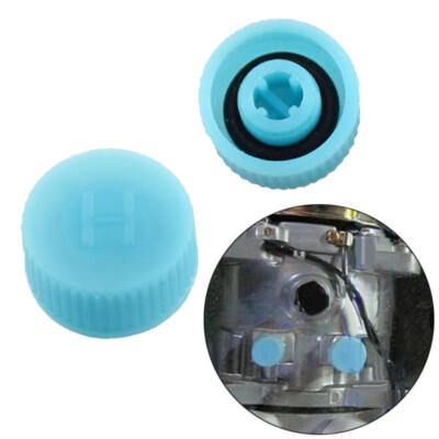 #ad 2pcs High amp; Low pressure Car A C Valve Cap Port Cap Air Conditioner Valve Cover $5.99