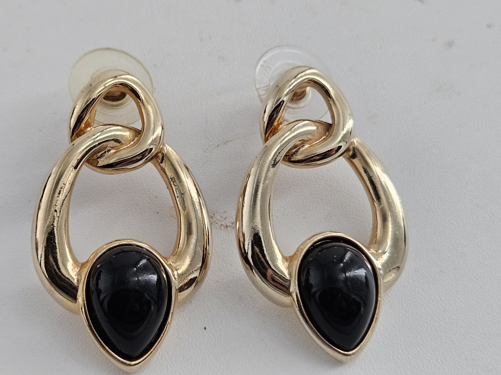 Vintage Enamel Gold Tone Earring Lot - image 14