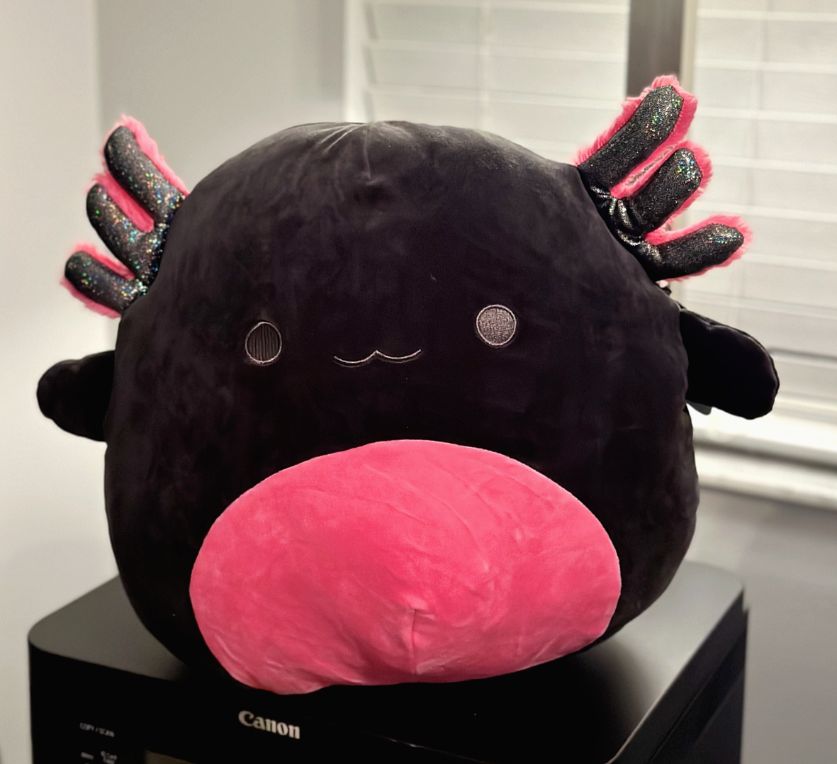 Squishmallow Jaelyn Black & Pink Axolotl 14