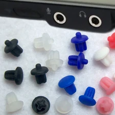 3.5mm Audio Jack Dust Protection Silicone Rubber Hole Plug Cap Multiple Colour