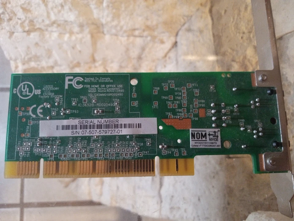 Conexant RD02-D490-009 Dual 56K Data Fax Ports PCI Modem Card RD02-D490 Phone - Image 2 of 4