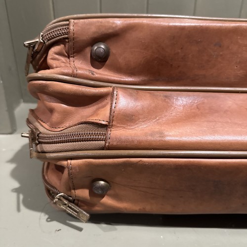 Vtg Hartmann 4700 Luggage Carry-on Suitcase Duffle Gym Bag Belting Leather - Picture 10 of 15