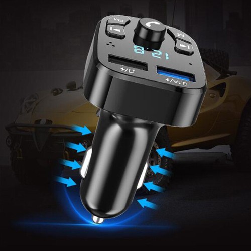 Adattatore Trasmettitore FM Bluetooth 5.0 Auto Wireless 2USB PD Caricatore AUX Vivavoce - Foto 9 di 11