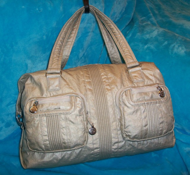 KIPLING Large Travel Gym Weekender Carry on Shoulder Bag PALE GOLD eBay