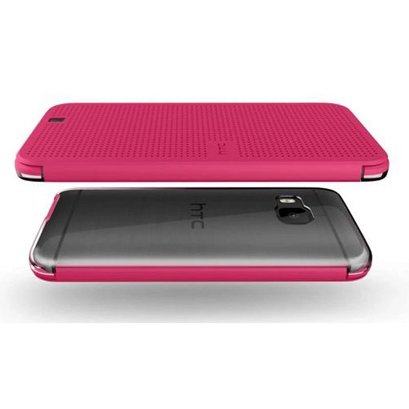 HTC CUSTODIA DOT VIEW ICE PREMIUM ORIGINALE ONE M9 ROSA FUCSIA COVER HC-M232 - Immagine 2 di 2