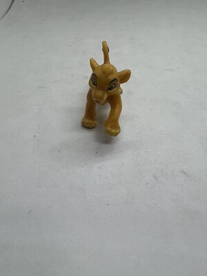 Vintage 1990 Disney The Lion King Child Simba Running Plastic Figure 1.5''