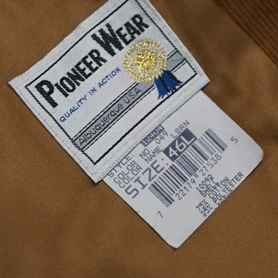 Blazer Pioneer Wear 46L Marrón Claro Pana Yugo Occidental Parche en el Codo Hecho en EE. UU. Foto 3 de 4