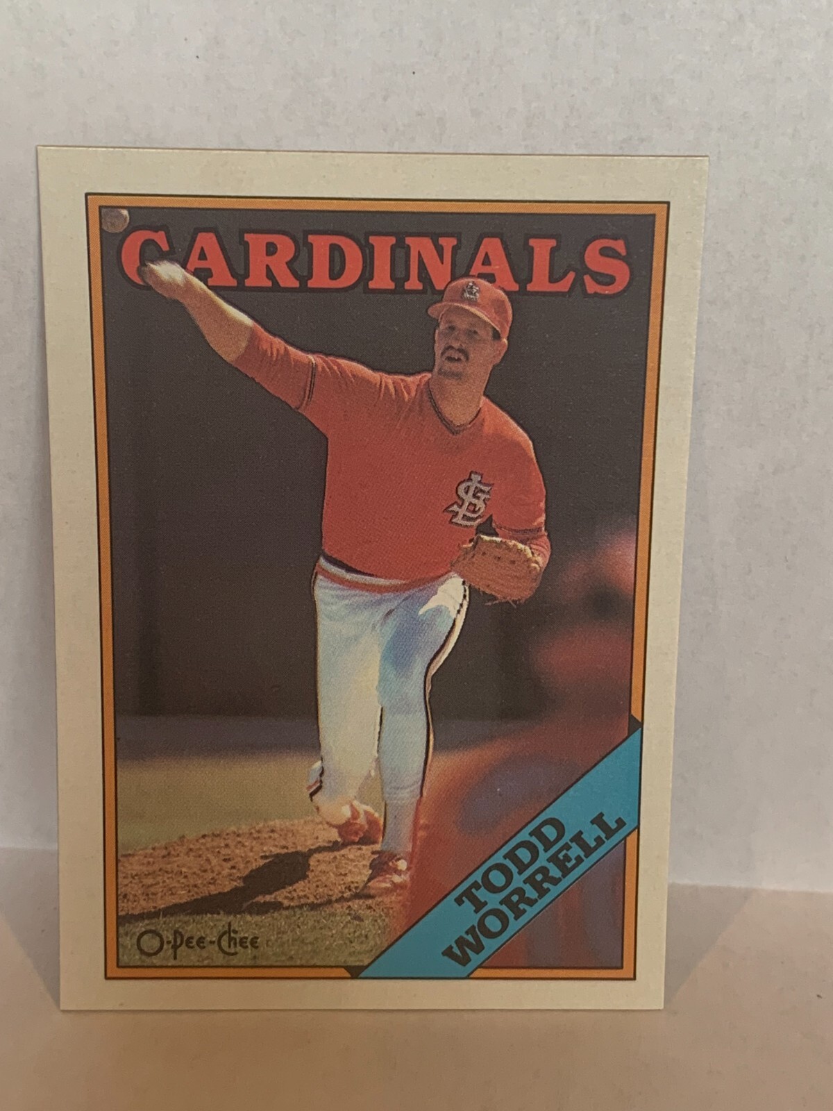 1988 O-Pee-Chee OPC Blank Back - TODD WORRELL