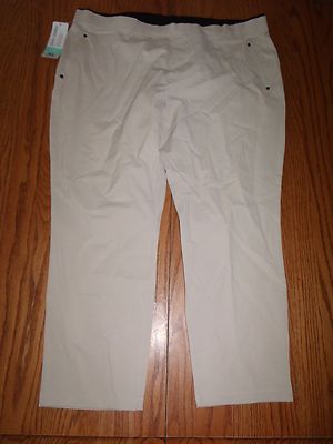 New Womens June & Daisy Smooth Twill Capris Pumice Stone Beige Small S
