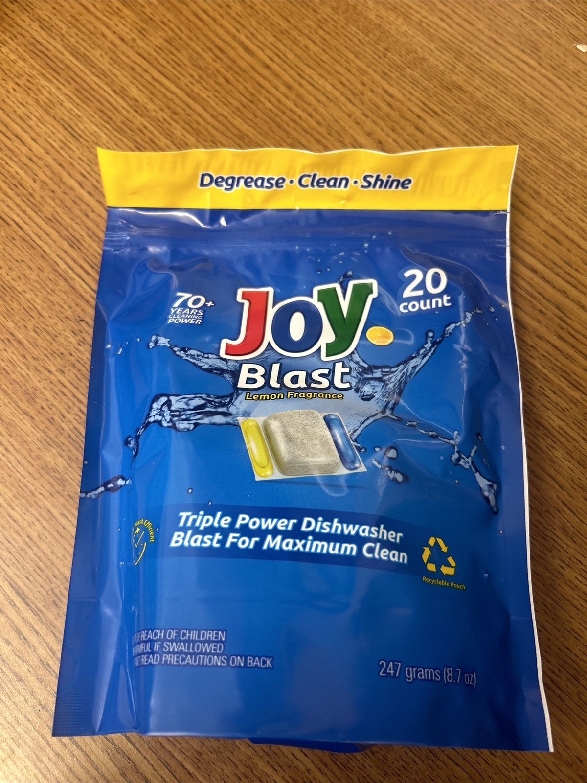 JOY BLAST Dishwasher Pods 20 packs/pods. New. Lemon Dish Washer Cleaning Pods eBay