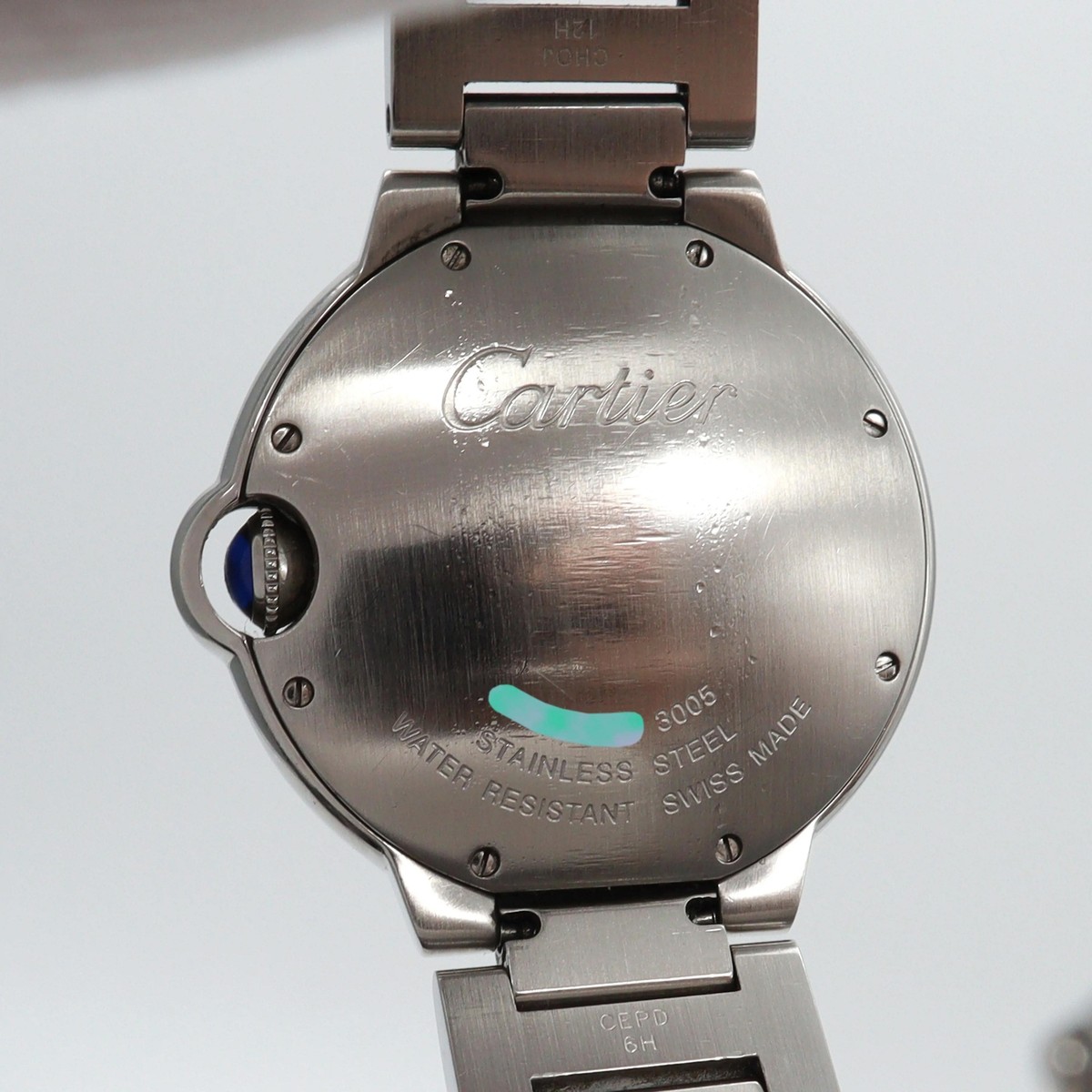 Mint Cartier W69011Z4 Ballon Bleu 36 Unisex Quartz Roman Guilloche