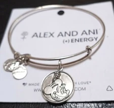 Alex and Ani Disney Minnie Mouse Russian Silver Expandable Bracelet ❤ Retired..