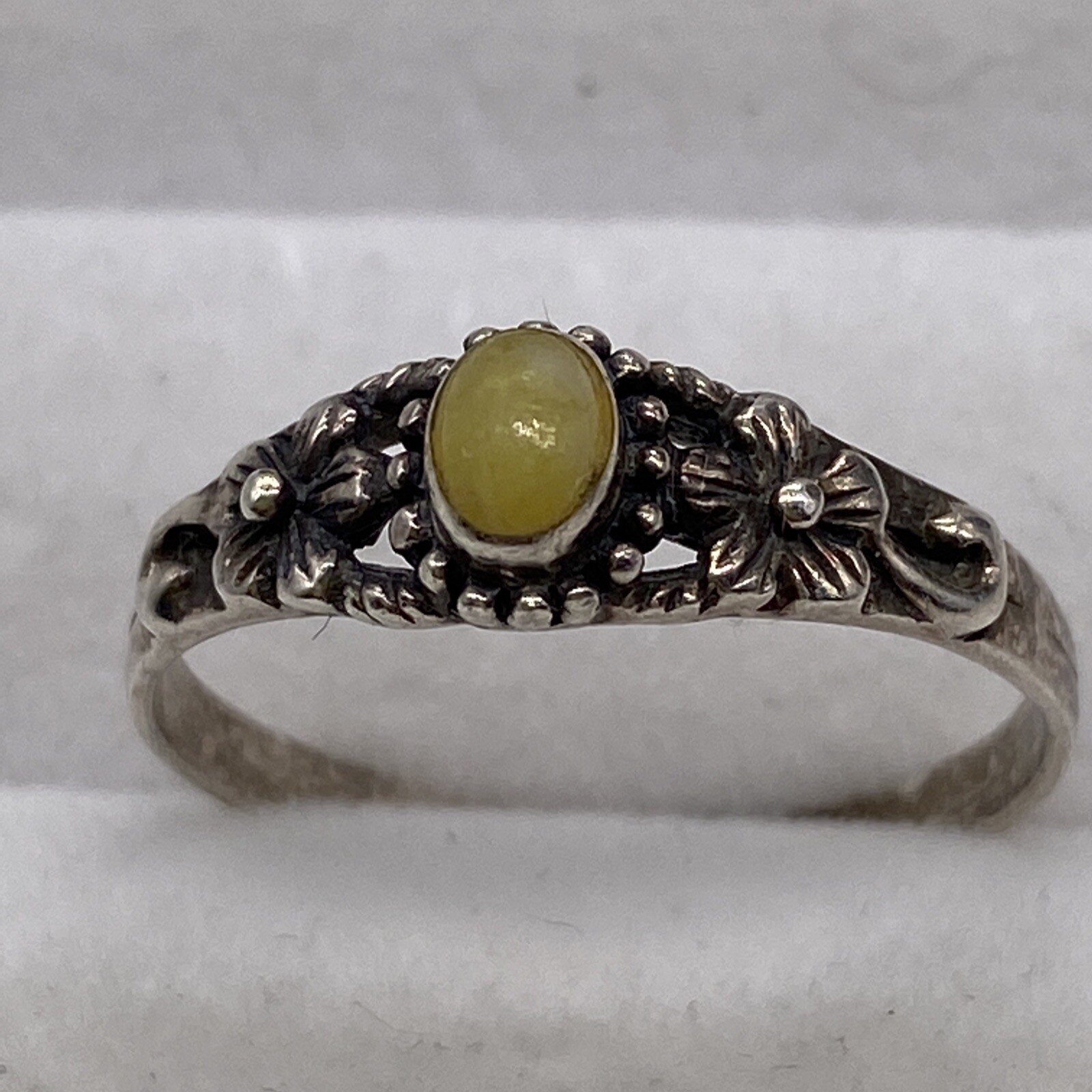 Delicate Possible Opal Solitaire Sterling Silver … - image 2