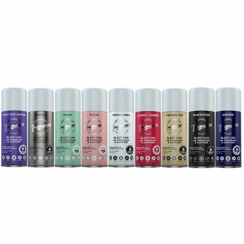 Designer Fragrances Blast Spray Can Vehicle Car Home Freshener Air
