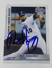 Nick Hernandez SIGNED 2021 Corpus Christi Hooks Card Houston Astros RC Auto