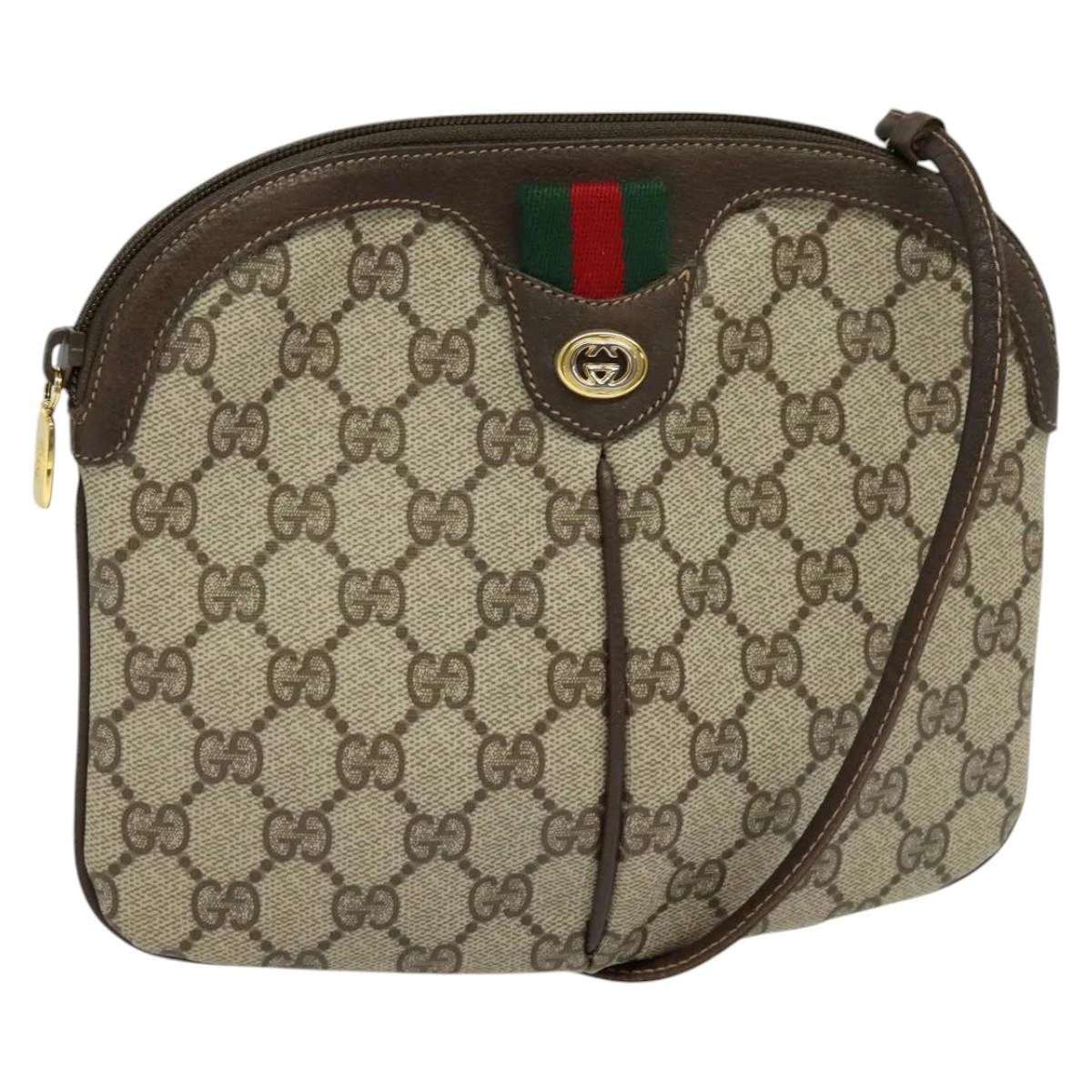 Sac à bandoulière GUCCI GG Supreme Web Sherry Line PVC beige 904 02 047 authentique 113420