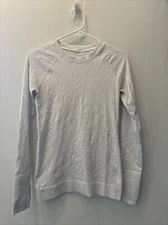 NICE! Lululemon Size 6 Rest Less Pullover in White / White (4th Release)