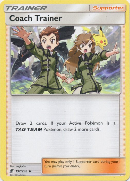 Pokemon Coach Trainer - 192/236 - Uncommon NM-Mint Unified Minds