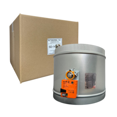 RetroZone  SD 14'' Round Damper - Power Open/Close | 5-Year Warranty